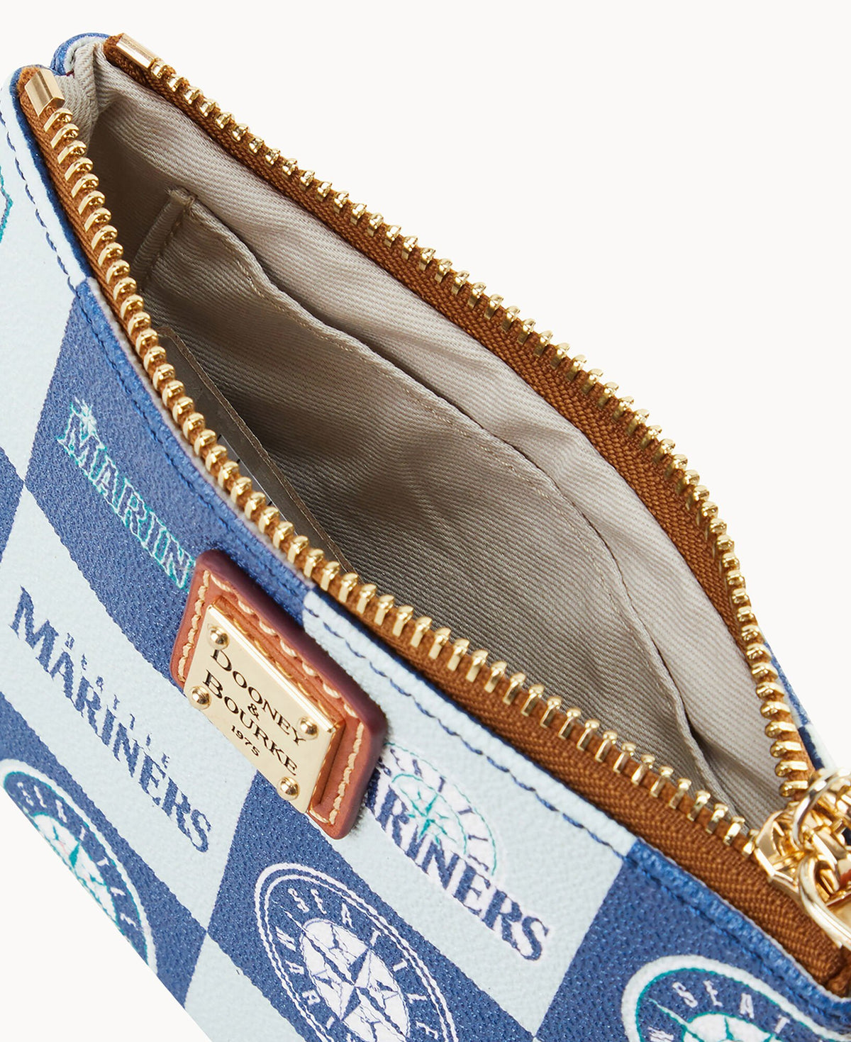 Dooney & Bourke MLB Mariners Stadium Wristlet Navy