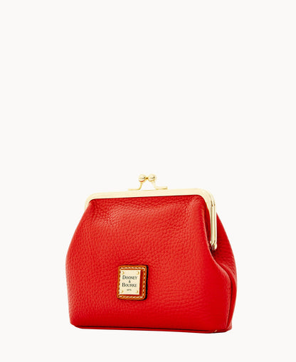 Dooney & Bourke Pebble Grain Large Framed Purse Red